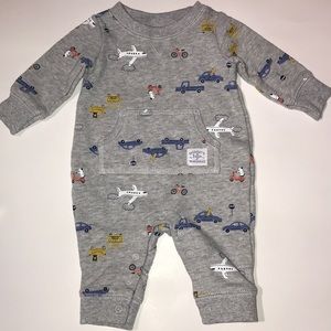 Carters Warm Gray long sleeve one piece